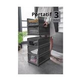 Life 3 Lü Kayar Raf Organizer Gri Dolap Içi Kıyafet Aksesuar Düzenleyici 45X35 cm MIT1263
