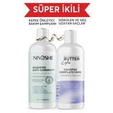 Life Butter 2 Adet Dökülen Ve Geç Uzayan Saçlar için Şampuan VE Anti Dandruff Kepek Karşıtı Eğzama Şampuanı