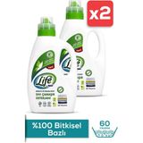 Life by Fakir %100 Bitkisel Vegan Sıvı Çamaşır Deterjanı (Renkliler ve BEYAZLAR)1500 Ml(30 Yıkama) 2 Adet - 1,5 lt