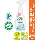 Life by Fakir Bitkisel Çok Amaçlı Temizleyici 475 ml Beyaz Renkli Güvenli Bebek Yüzeyleri İçin