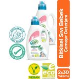 Life by Fakir Life Vegan Bitkisel Sıvı Bebek Çamaşır Deterjanı 1500 ml x 2 Anti Alerjik Özellikli 60 Yıkama - 3 lt