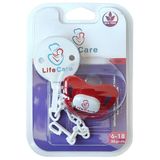 Life Care Baby Askılı Damaklı Ortodontik Emzik 2 Numara 6-18 Ay Kırmızı