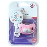 Life Care Baby Askılı Damaklı Ortodontik Emzik 2 Numara 6-18 Ay Pembe