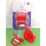 Life Care Baby Koruma Kapaklı Damaklı Ortodontik Emzik 1 Numara 0- 6 Ay Kırmızı