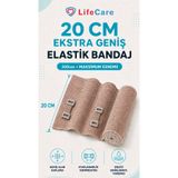 Life Care Elastik Bandaj 20 Cm Ten Rengi Extra Geniş Ölçü
