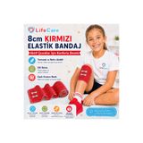 Life Care Kırmızı Elastik Bandaj 8cm