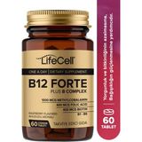 Life Cell B12 Forte Plus B Complex 60 Tablet 1000 mcg Methylcobalamin Folic Acid Biotin