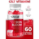 Life Cell LifeCell Skin Bloom 60 Adet Cilt Vitamini Çiğnenebilir Form Kolajen Hyaluronik Asit Vitamin E İçeren Sağlıklı Yaşam Desteği - Çilek