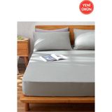 Life Çift Kişilik Çarşaf Yastık Seti - 200X200 BİGSİZE1888948 - Gri