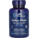 Life Extension Ginkgo Biloba, Certified Extract, 120 Mg, 365 Vegetarian Capsules