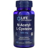 Life Extension Nac, N-Acetyl-L-Cysteinee, 600 Mg, 60 Capsules - Aromasız