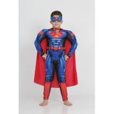 Life For Moda Erkek Çocuk Kaslı Superman Kostümü - Süper Kahraman Kostümü, Parti Kostümü Mavi