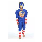 Life For Moda Erkek Çocuk Sonic Kaslı Kostüm - Sonic Kaslı Erkek Çocuk Kostümü