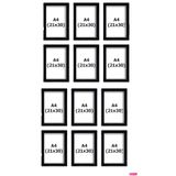 LİFE GLOBAL A4 ( 21x30 ) 12 li paket Çerçeve Belge Evrak Diploma Sertifika Poster Resim