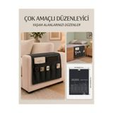 Life Line Çok Amaçlı Gabardin Koltuk Kenarı Yatak Yanı Organizer Düzenleyici Kaymaz Yıkanabilir Kolçak Koruyucu 1 adet