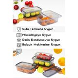 Life Line Dikdörtgen Sızdırmaz Gıda Erzak Saklama Kabı 3'lü Set 400 ml + 700 ml + 1000 ml