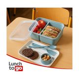 Life Lunch To Go 3 Bölmeli Beslenme Kabı – Sosluklu, Sızdırmaz Kapak, Bpa Içermez, 920 ml + 40 ml (Gri) - Kestane Akaju - Option-1
