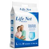 Life Net Medikal Yetişkin Hasta Bezi Külodlu L Beden Yüksek Emici Bez Large (L) 30 Adet