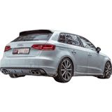Life Tuning Audi A3 8V HB 2012 - 2016 S3 Arka Tampon Eki - Difüzör (Plastik)(Boyasız)