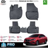 Life Tuning Honda City 3D Pro Havuzlu Paspas 2021 Üzeri A+ Kalite - Siyah