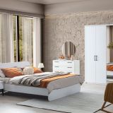 Life Yatak Odası Takımı, 4 Kapaklı, Ahşap Başlıklı