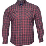 Lifeguard Büyük Beden Bordo Pamuklu Gömlek Erkek Casual Rahat Kalıp Modern Stil - 4XL