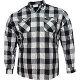 Lifeguard Büyük Beden Pamuklu Oduncu Gömlek - 3XL - Siyah - Beyaz