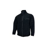 Lifeguard Büyük Beden Siyah Fermuarlı Polar Sweatshirt Uzun Kollu Erkek Cepli Dokuma Kumaş - 3XL