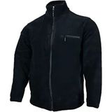 Lifeguard Büyük Beden Siyah Fermuarlı Polar Sweatshirt Uzun Kollu Erkek Cepli Polyester Kumaş - 5XL