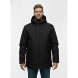 Lifeguard Büyük Beden Softshell Su Geçirmez Kapuşonlu Erkek Kaban - 6XL - Siyah