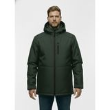 Lifeguard Büyük Beden Softshell Su Geçirmez Kapuşonlu Erkek Kaban - 8XL - Haki