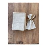 LİFENES Çok Amaçlı 10'lu Keten Bez Kese 9x12 cm - Jüt İpli Hobi, Hediyelik, Lavanta, Takı, Sabun, Mum Kesesi