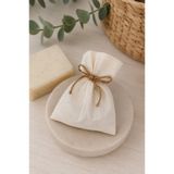 LİFENES Çok Amaçlı 30'lu Keten Bez Kese 9x12 cm - Jüt İpli Hobi, Hediyelik, Kına, Takı, Nikah, Mum Kesesi