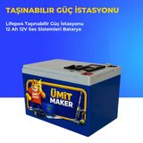 Lifepo4 Taşınabilir Güç İstasyonu 12 Ah 12V Ses Sistemleri Batarya
