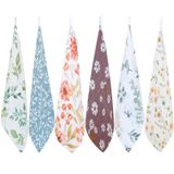 LifeTree Bebek Muslin Keseler, Yumuşak 6'lı Paket Bebek Yıkama Bezleri Üniseks Erkek Kızlar için, Bambu Pamuklu Banyo Yüz Havlularından Viskon, Hassas Ciltli Yenidoğan Önlükleri, 10.2x10.2 inç