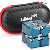 Lifidea Alüminyum Alaşımlı Metal Sonsuzluk Küpü Fidget Küp (6 Renk) El Fidget Oyuncak Masa Oyuncağı, Havalı Kılıflı Sonsuzluk Sihirli Küp Stres Kaygısını Giderir Çocuklar ve Yetişkinler için DEHB OKB