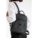 Lifonbag Kadın Monogram Çok Bömeli Yeni Sezon Sırt Çantası (En:24 x Boy:30) - Siyah