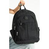 Lifonbag Unisex Büyük Boy Çok Bölmeli Su Geçirmez Sırt Çantası & Okul Çantası LF-5048 - Siyah