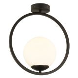 Lifos Tekli Siyah Plafonyer Modern Mutfak Retro Salon Avize