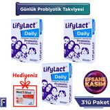 LifyLact Daily Probiyotik, Prebiyotik, 30 Kapsül , Günlük Probiyotik ,3'lü Süper Avantaj - Aromasız