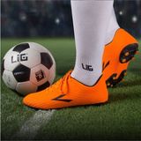 Lig Turuncu Siyah Erkek Futbol Krampon Ayakkabısı Mikrofiber Malzeme
