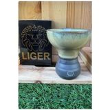 Liger 5 Delikli Sırlı Nargile Lülesi / Haki
