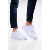 Liger Akıllı Bağcık Hafif Comfort Taban Günlük Erkek Sneaker Ayakkabı Beyaz