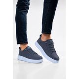 Liger Akıllı Bağcık Hafif Comfort Taban Günlük Erkek Sneaker Ayakkabı Füme