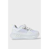 Liger Cırtlı Hafif Anatomik Taban Günlük Sneaker Çocuk Spor Ayakkabı Beyaz