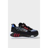 Liger Cırtlı Hafif Anatomik Taban Günlük Sneaker Çocuk Spor Ayakkabı Siyah - Kırmızı