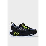 Liger Cırtlı Hafif Anatomik Taban Günlük Sneaker Çocuk Spor Ayakkabı Siyah - Sarı