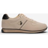 Liger Erkek Günlük Cilt Sneaker Ayakkabı BEJ - SİYAH