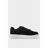 Liger Erkek Keten Gabardin Kumaş Günlük Sneaker Ayakkabı SİYAH - BEYAZ - Siyah - Beyaz