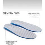 Liger Memory Foam Ayakkabı Tabanlığı Ortopedik Spor Düz Tabanlık Topuk Dikeni Boy Yükseltici Gri - 45